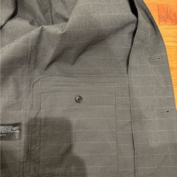 THE0RY SELK KELSO SEERSUCKER MINIMALIST NORMCORE CHORE SHIRT JACKET EUC XXL - Picture 9 of 13